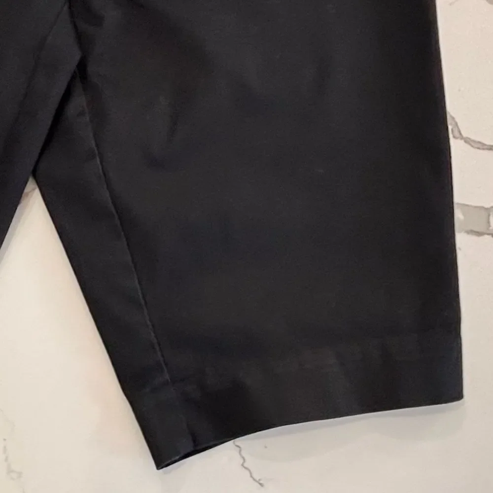 Worthington Black Modern Fit Satin Finish Bermuda Chino Casual Shorts Size 4